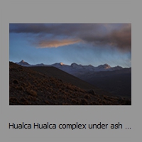 Hualca Hualca complex under ash laden air